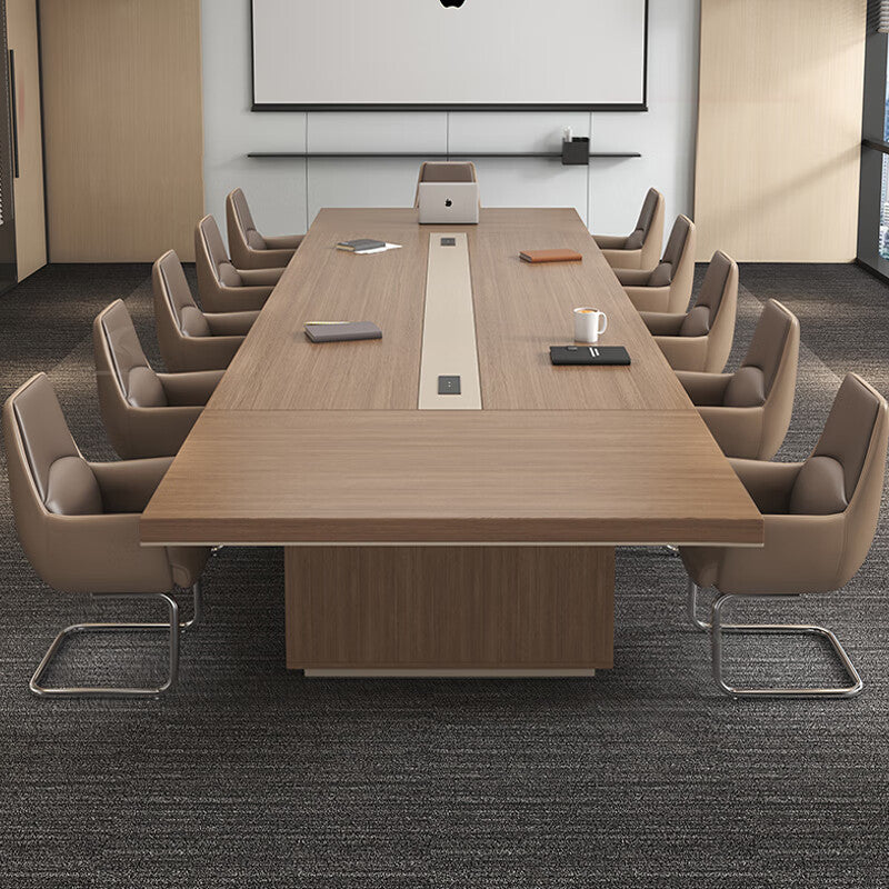 Saint li large office conference table - modern minimalist conference room table and chair set - long table