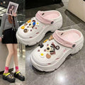 Eva clogs women's ins trendy summer thick sole high heels nurse toe-cap half drag cute outwear shit-stepping beach sandals