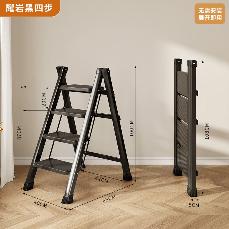 Ladder for homefoldable telescopic small lightweight three-step ladder stool multi-functional herringbone ladder step climbing ladder shrink ladder
