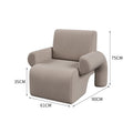 Single sofa beige gray
