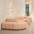 French cream style hotel lobby lounge double-sided sofa - ideal for medical aesthetics, wedding photography studios, clothing boutiques, and beauty salons