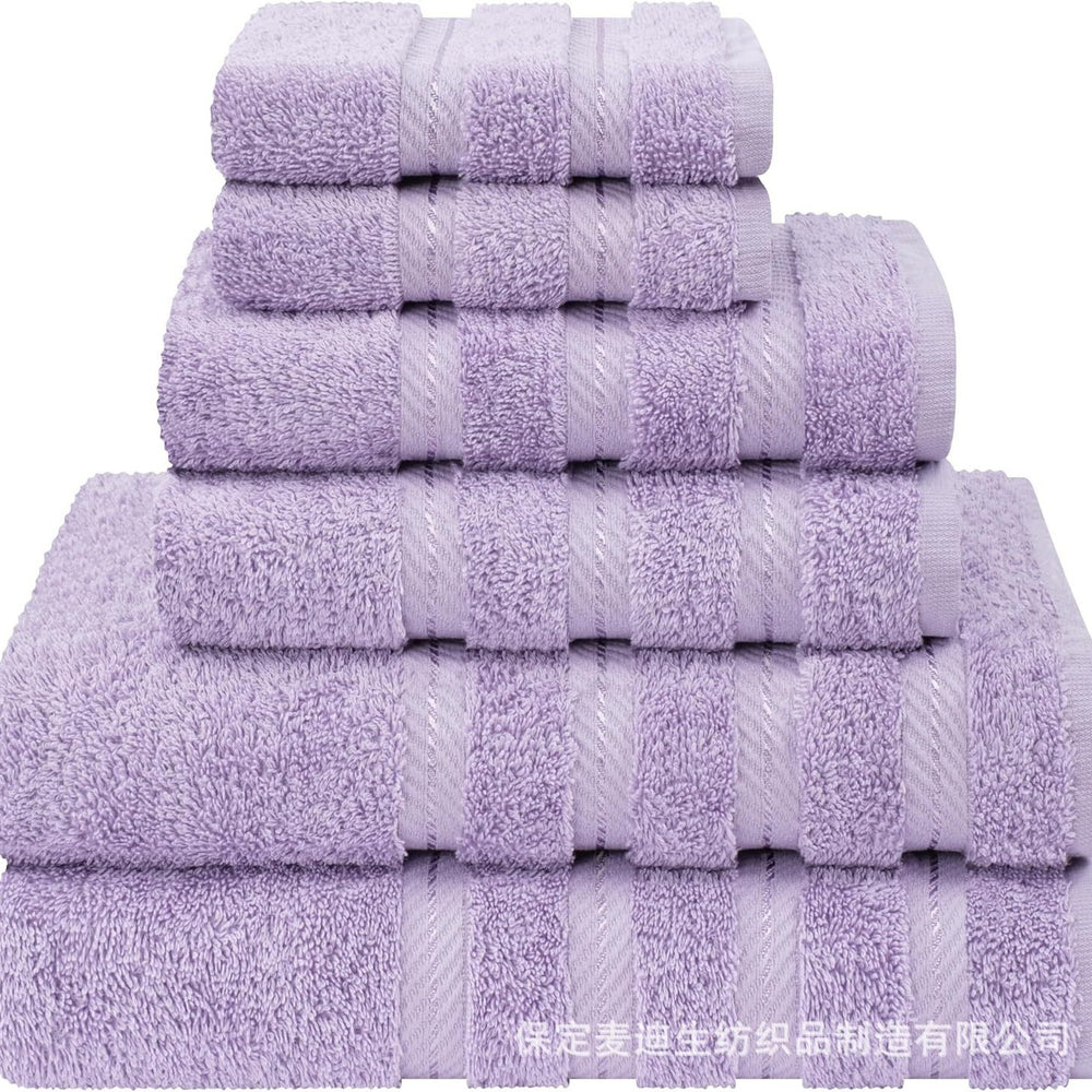 6pcs purple towel set 1 bath towels 1 hand towels 1 towel suit
