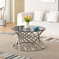 Tempered glass coffee table - modern minimalist accent table with a touch of luxury