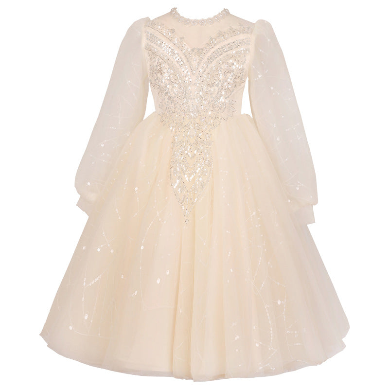 Girls' dresses wedding dresses piano performance flower girl dresses hostess dresses little girls' princess birthday performance outfits new