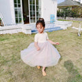 summer girls' rainbow tulle princess dress with open back - direct from the manufacturer