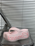 8cm popular platform flip-flops for women, new 2026 summer collection, stylish outdoor sandals