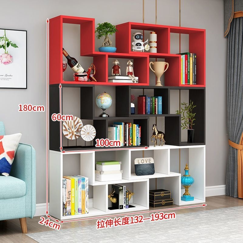 Free shipping casual combination bookshelf bookcase creative corner bedroom floor-standing simple storage rack partition display rack entrance