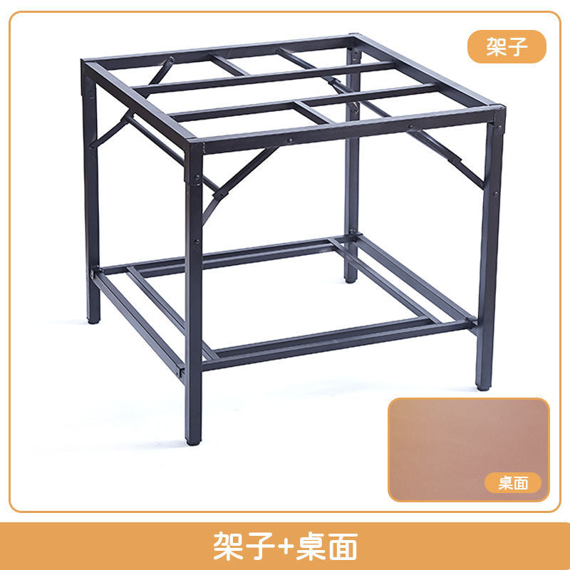 Sintered stone folding fire table - new winter square heating dining table for rental housing, dorms, and home study