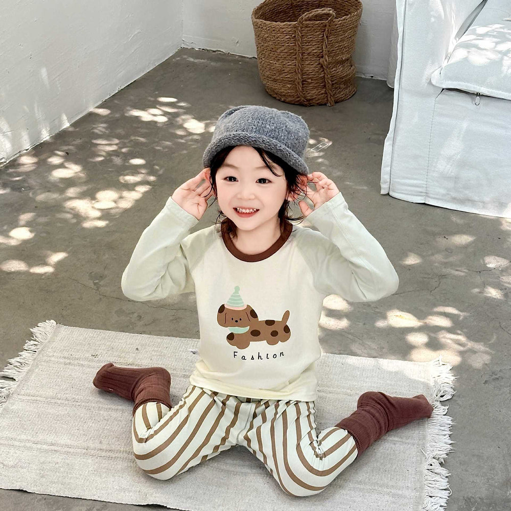 New children's home wear set: boneless, class a, pure cotton loungewear for baby boys and girls - autumn collection
