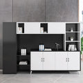 Office minimalist modern file cabinet wooden document financial records small cabinet low cabinet panel drawer style