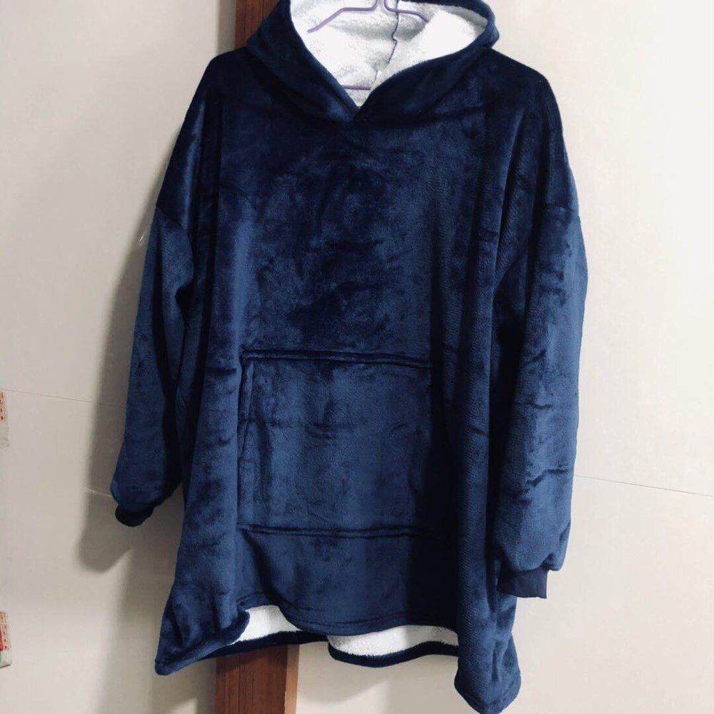 thickened nightgown lazy clothes pullover fleece hooded tv blanket outdoor cold-proof clothes lazy pajamas wholesale