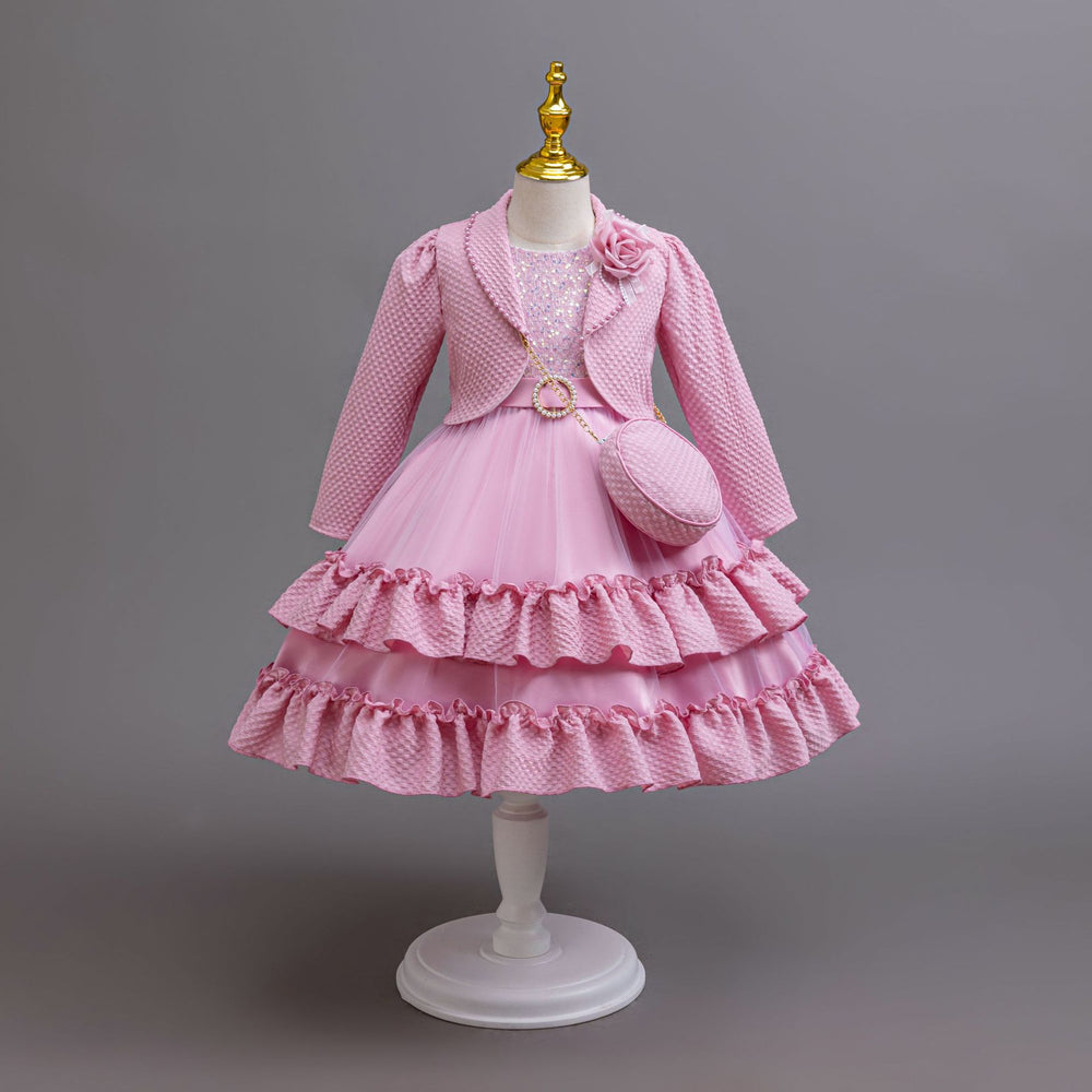 New arrival skirt kids dress tutu sequin princess dress girl six one performance dress kids dress