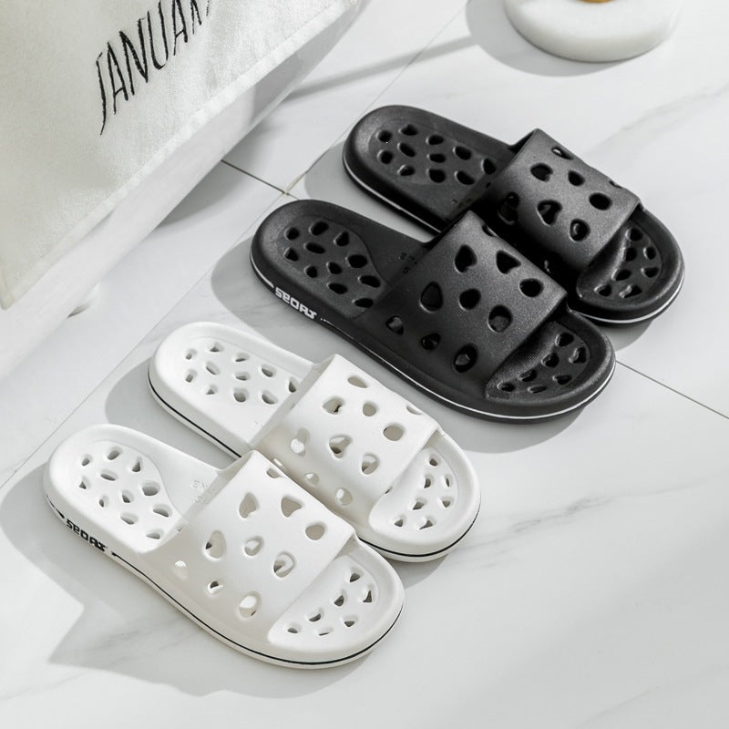 Bathroom bath slippers women's summer indoor non-slip water leakage slippers non-slip cut out bathroom couple shower slippers men