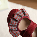 Insfrench small leather shoes  spring autumnew arrivalk-stylegirllace princess shoes soft bottom beanie shoes