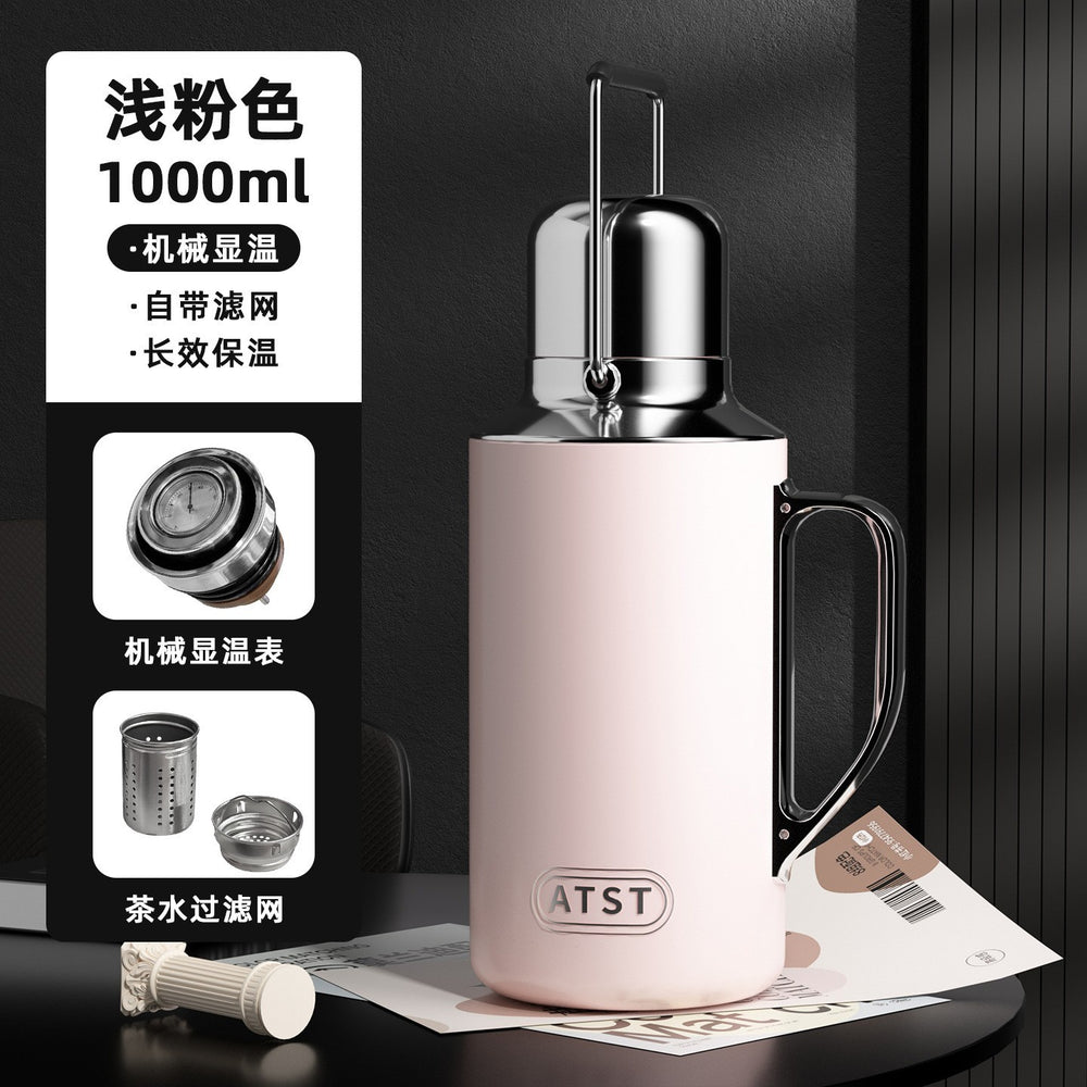 Portable stainless steel for home large capacity high appearance temperature display kettle office thermal insulation tea kettle thermal kettle