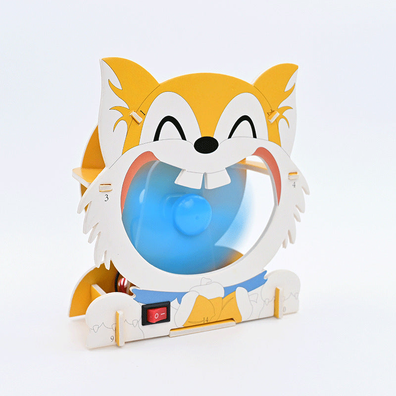 KT board electric fan, cartoon puzzle technology small production, primary school students science and technology festival manual science experiment material package