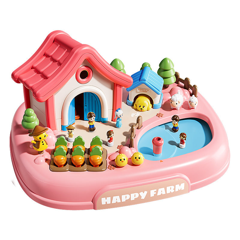 Kids' magnetic fun farm toy set - perfect for girls' pretend play, elsa princess castle birthday gift for babies