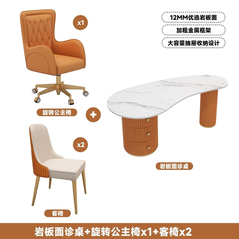 Beauty salon light luxury medical aesthetics consultation table meeting room office desktop examination table minimalist modern desk computer desk combination