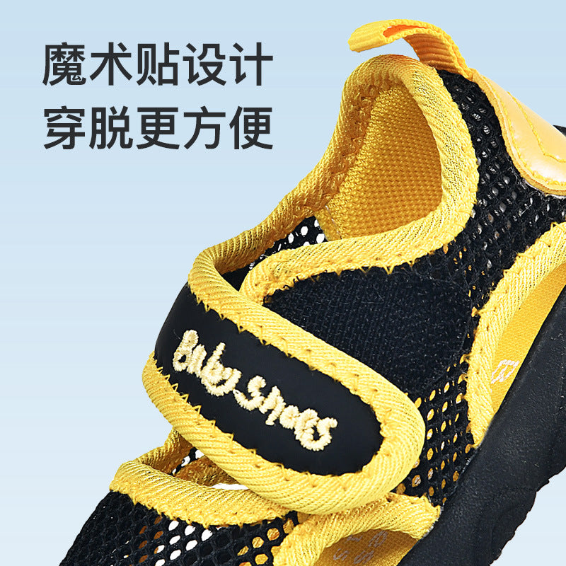 Toddler shoes for boys, summer sandals, infant soft-soled functional cartoon shoes, baby shoes for ages 1-3, children's shoes
