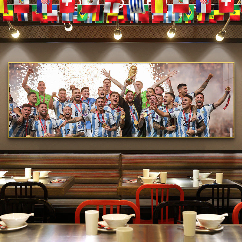 2024 Spain wins the championship decorative painting European Cup Cristiano Ronaldo poster hanging painting sports color store wall football star decoration