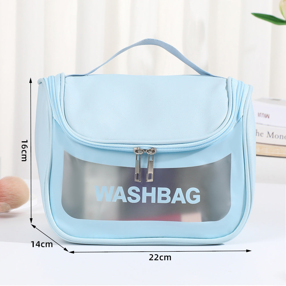 Wash storage bag Premium waterproof single-layer cosmetic bag Portable large-capacity transparent travel cosmetic storage bag