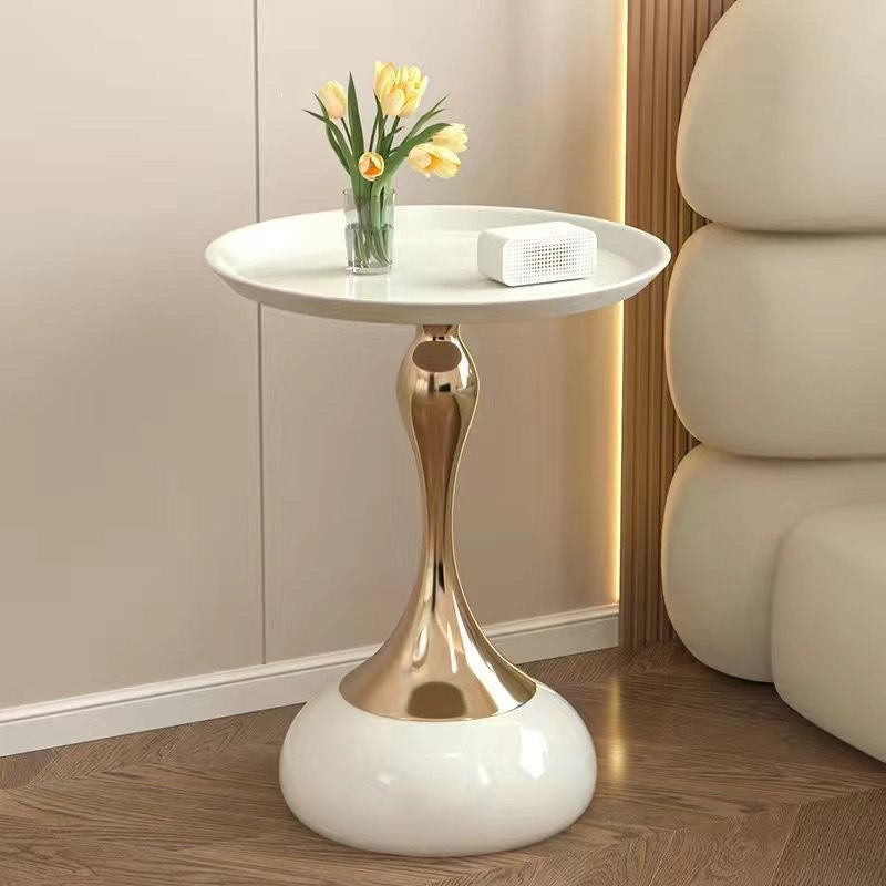 New arrivalclassy sofa side tableaccessible luxuryclassy iron small round table bedroom bedside table for homemovable coffee table
