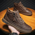 Men's shoes 2025 new spring collection: fleece-lined warm men's height-increasing casual leather shoes, spring business work british style trendy shoes