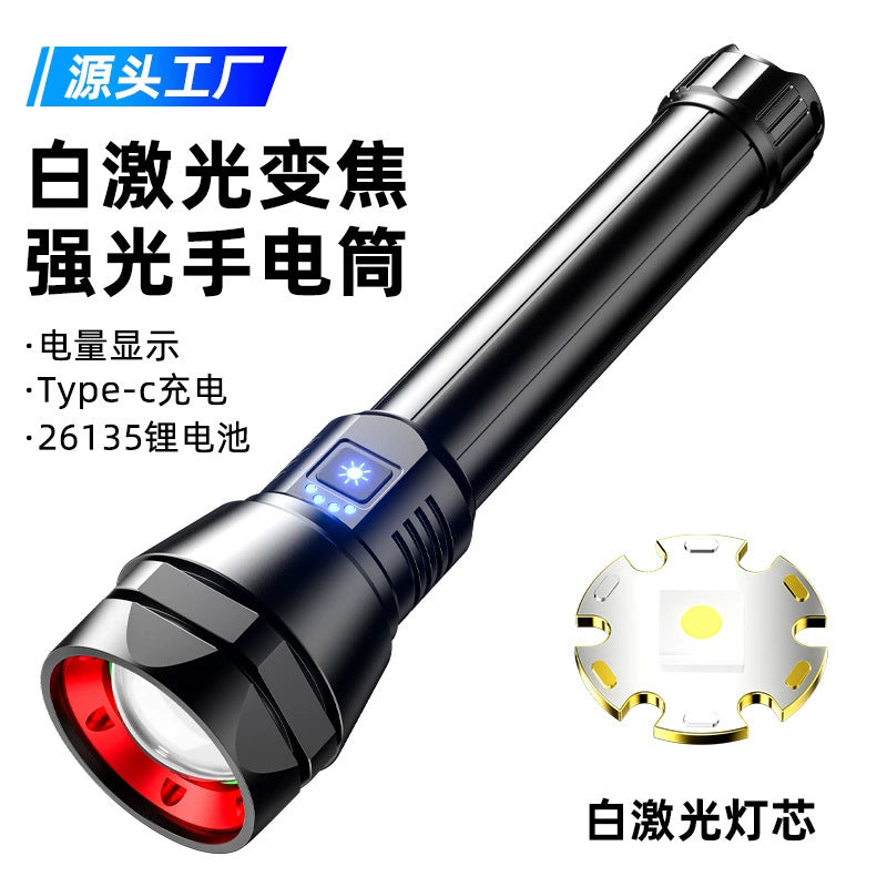 Cross-border strong light flashlight charging, portable, long battery life, outdoor long-distance shooting and waterproof multi-functional household explosive flashlight