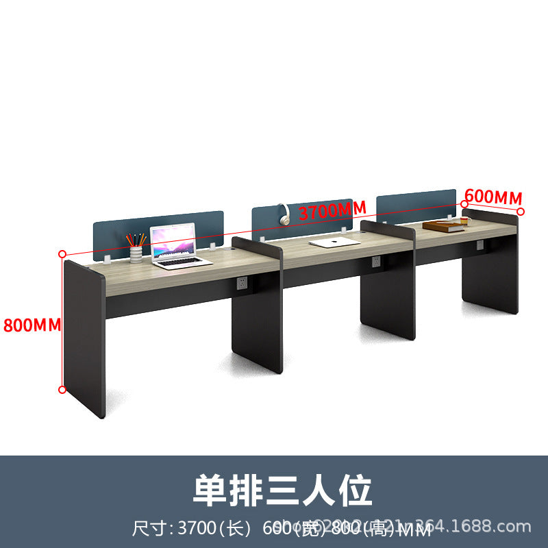 Staff screen desk casual modern office workstation table and chair combination face-to-face multi-person slot staff booth