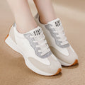 foreign trade plus size women's shoes new arrival leather sneakers women's casualflatscasual soft bottom running dad