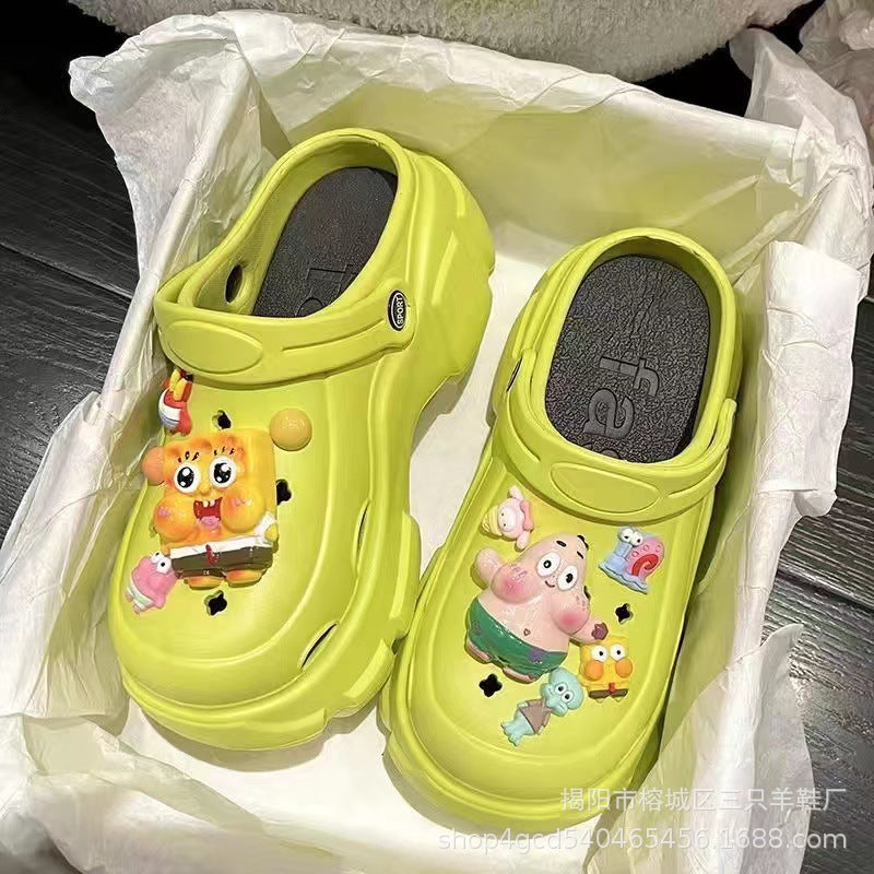 Thick sole crocs women's new arrival heightenednon-slipfashionpopular popular beach sandals outwear summer wholesale