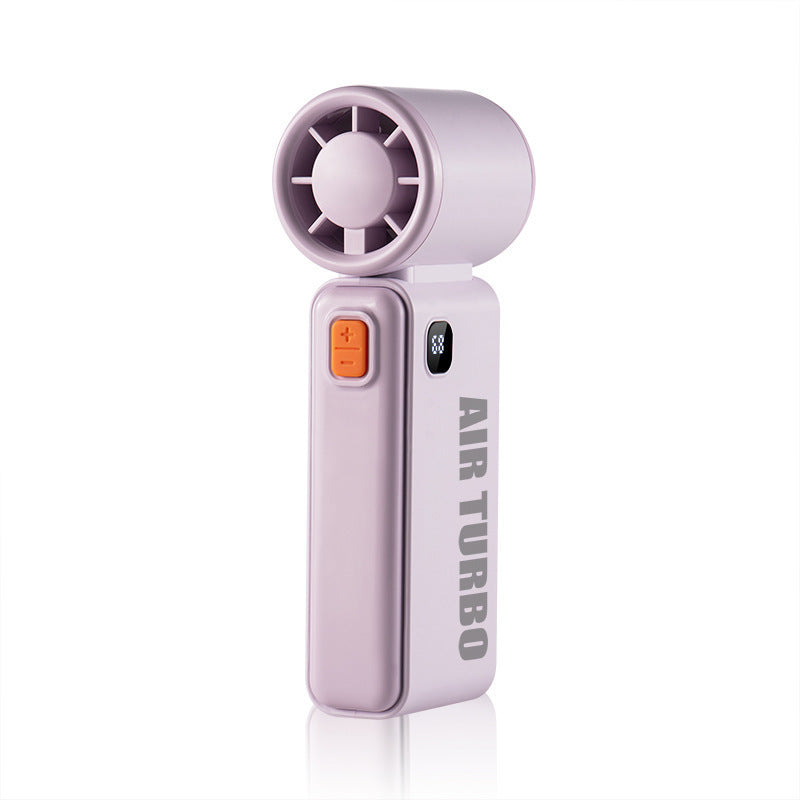three-in-one handheld turbine high-speed small fan charging new ice-sensing electric fan portable bladeless wind span