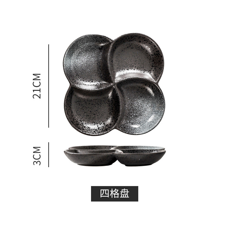 Japanese retro dessert plate - stylish & practical for home use - perfect for single servings, breakfast, snacks, and desserts