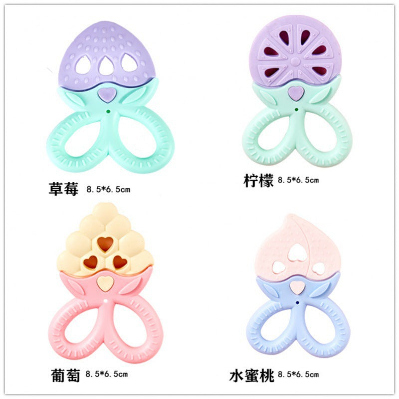 Cross-border  export baby hand rattle toy can bite tooth glue grinding teeth 0-1 year old early education puzzle hand ball