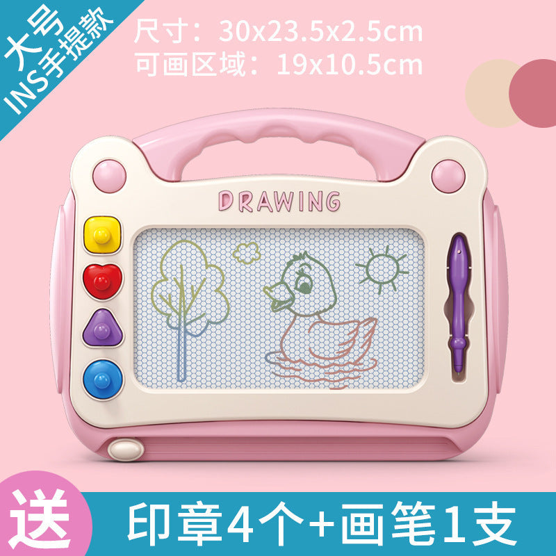 【customizable】magnetic drawing board table with feet - reusable erasable doodle board for kids - early education toy