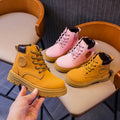 Girls' martin boots & boys' ankle boots -  autumn collection - british style kids' shoes - leather mid-calf boots for toddlers, big kids & teens