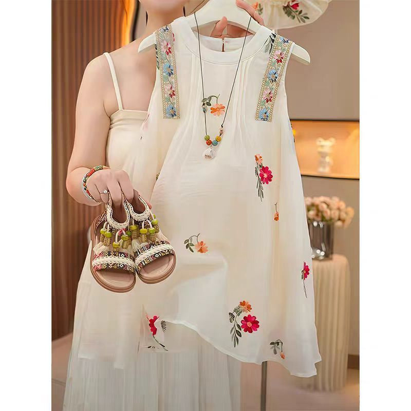 Girls' summer dress  new style: trendy sleeveless tank dress for kids, stylish princess sundress for girls