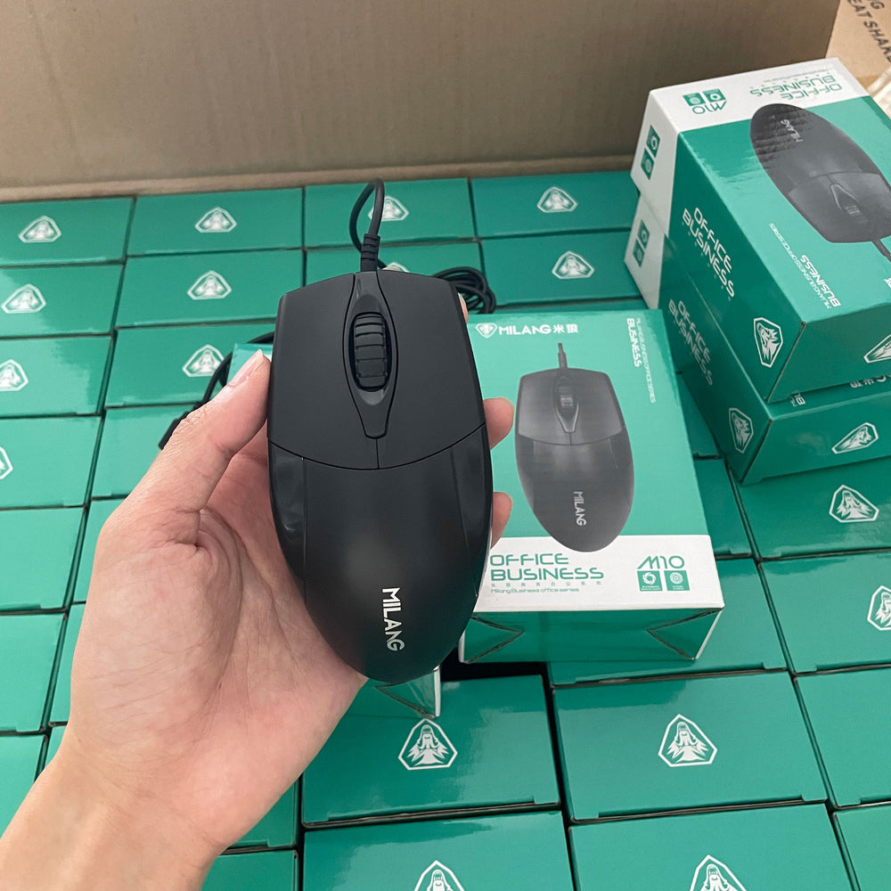 Miwolf m10 wired business mouse - 1.8m cable length, universal mouse for desktops and laptops, ideal for office use