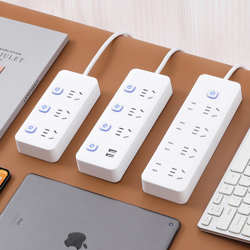 Multifunctional usb socket panel multi-hole with wire for home power strip power strip wiring board power strip converter sub-control