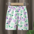 Shorts-purple flower