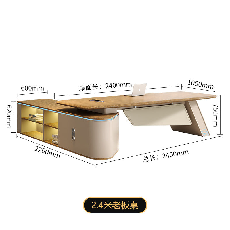 Boss table, desk, light luxury, senior sense of leadership, chairman, president, table and chair combination, designer, large class desk woman