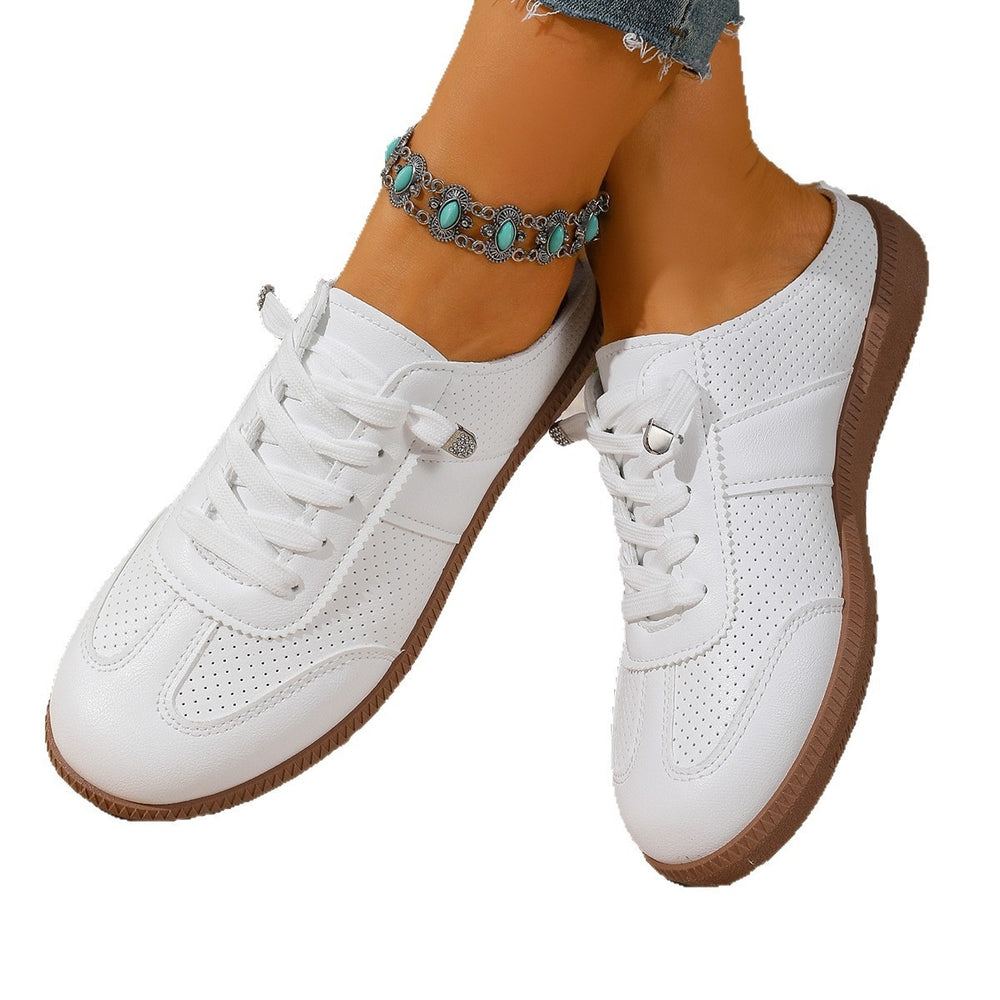 spring/summer new arrivals: women's casual german army trainers, fashionable slip-on flat white sneakers - wholesale