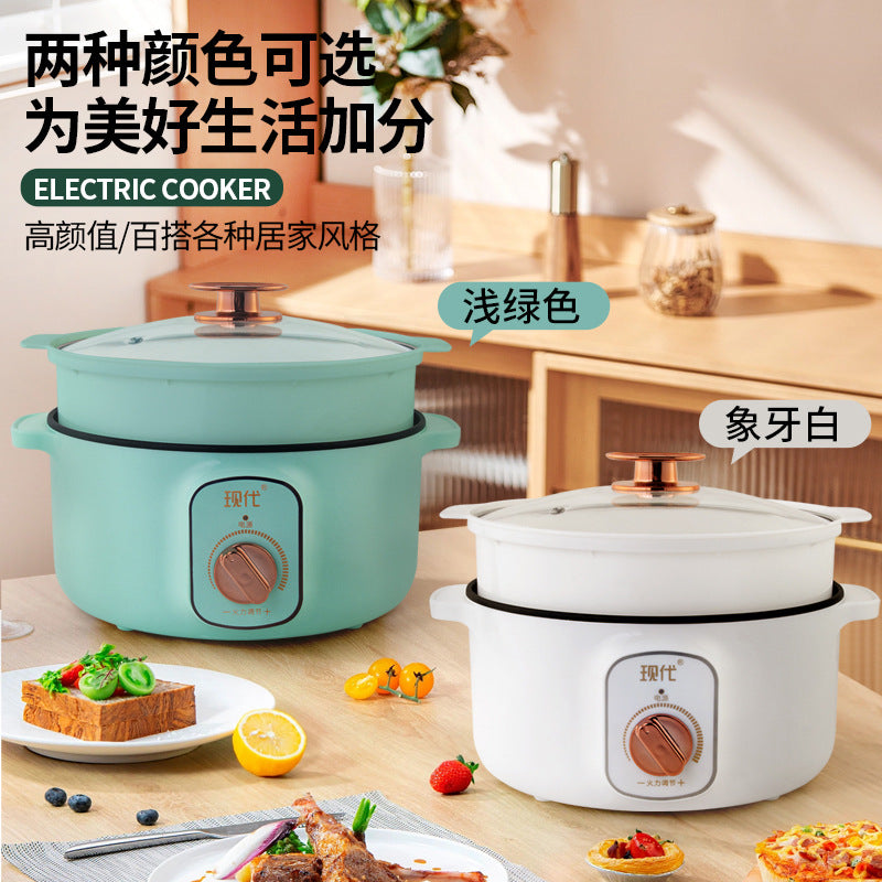 Modern 3.5l electric cooking pot - multifunctional all-in-one electric stir-fry, boiling, noodle cooking, stir-frying, electric hot pot - small electric pot - dropshipping available