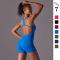 New arrivalfashion tight pure colorall-in-one jumpsuit aerial back yoga wear seamless breathable one-piece yoga wear