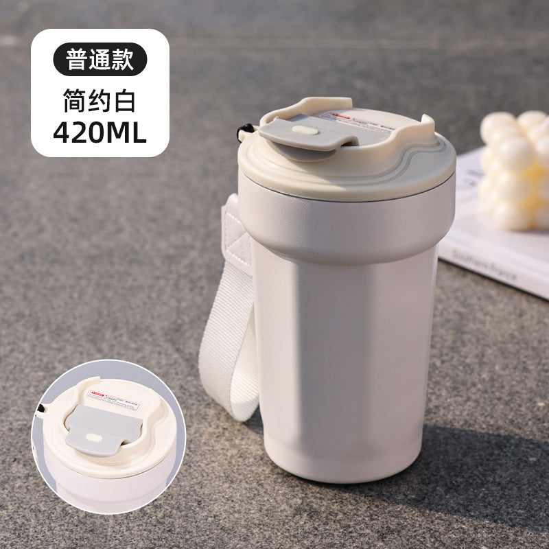 Export stainless steel insulated coffee cup for home office business gift water cup octagonal diamond coke cup