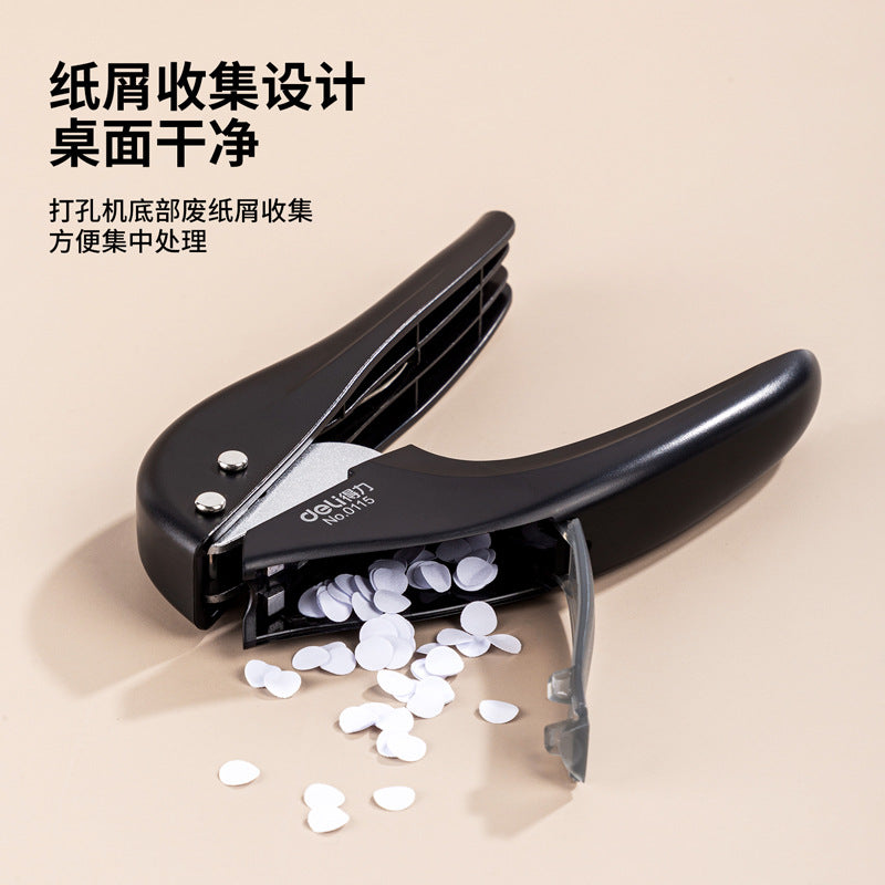 Deli 0115 single hole punch, punching thickness 12MM hand-held round whale hole punch, ticket punch