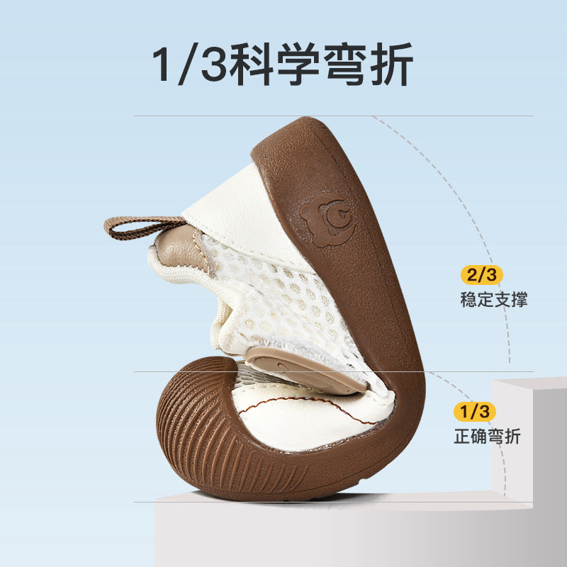 Baby sandals for boys, summer first walker shoes, 0-1-2 years old infant anti-slip soft sole mesh shoes for babies and toddlers, baby girl shoes