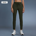 new arrivalloosestraight-leg yoga pants drawstring waist sports casual elastic nine-point pants for women dl081