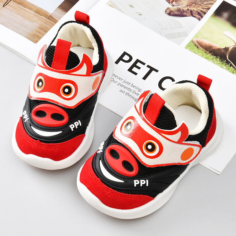 Kids' spring/autumn  collection: girls' breathable soft-soled baby shoes, boys' functional shoes, and first walker shoes