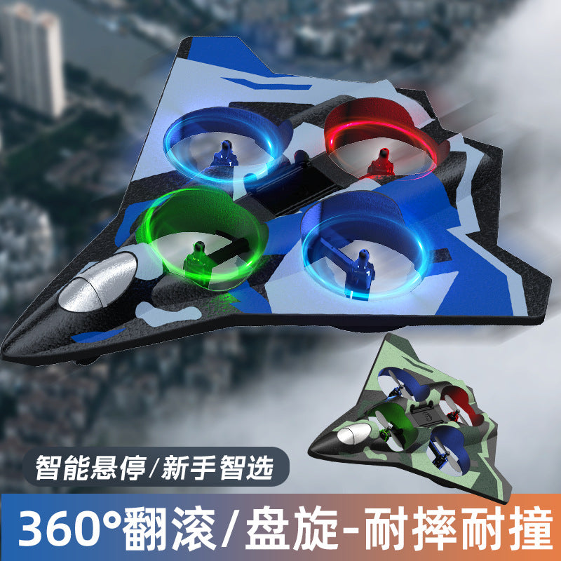 kids remote control foam aircraft four-axis stunt drone rechargeable and drop-resistant drone primary school student small